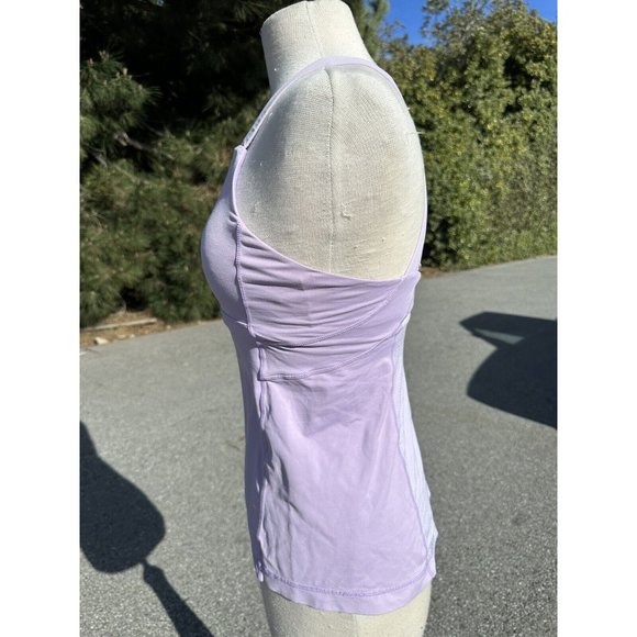 Lululemon Tank Top 8 Purple Cross Back Scoop Neck Activewear Yoga Active Womens - Picture 3 of 7